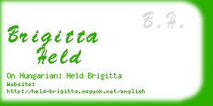 brigitta held business card